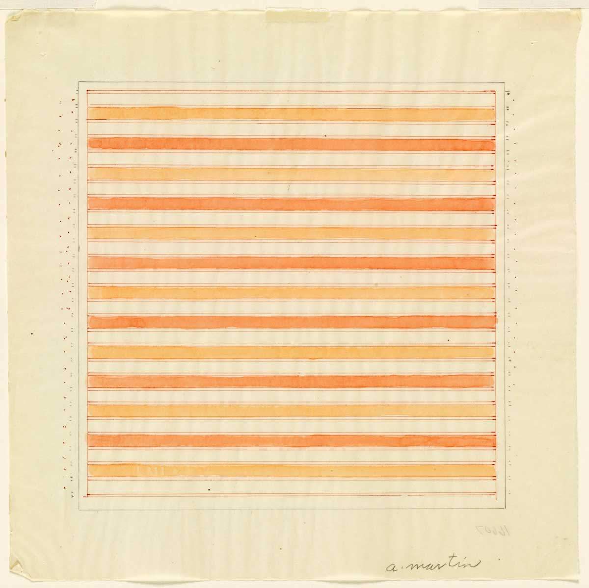 agnes martin acuarela orizontala fara titlu